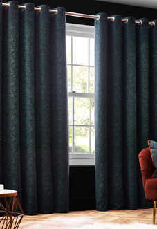 Galaxy Eyelet, Emerald - Ready Made Curtains
